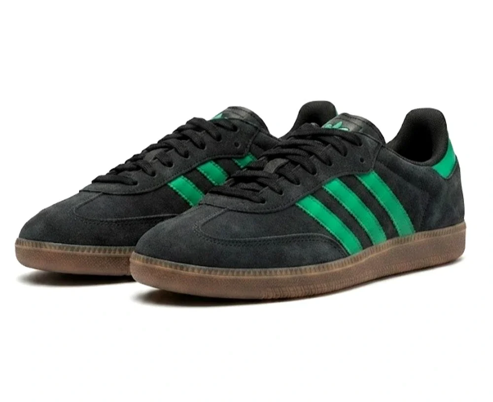 New Adidas Barreda Men's Sneakers Black/Green Gum Sole Size 10.5 US NWT